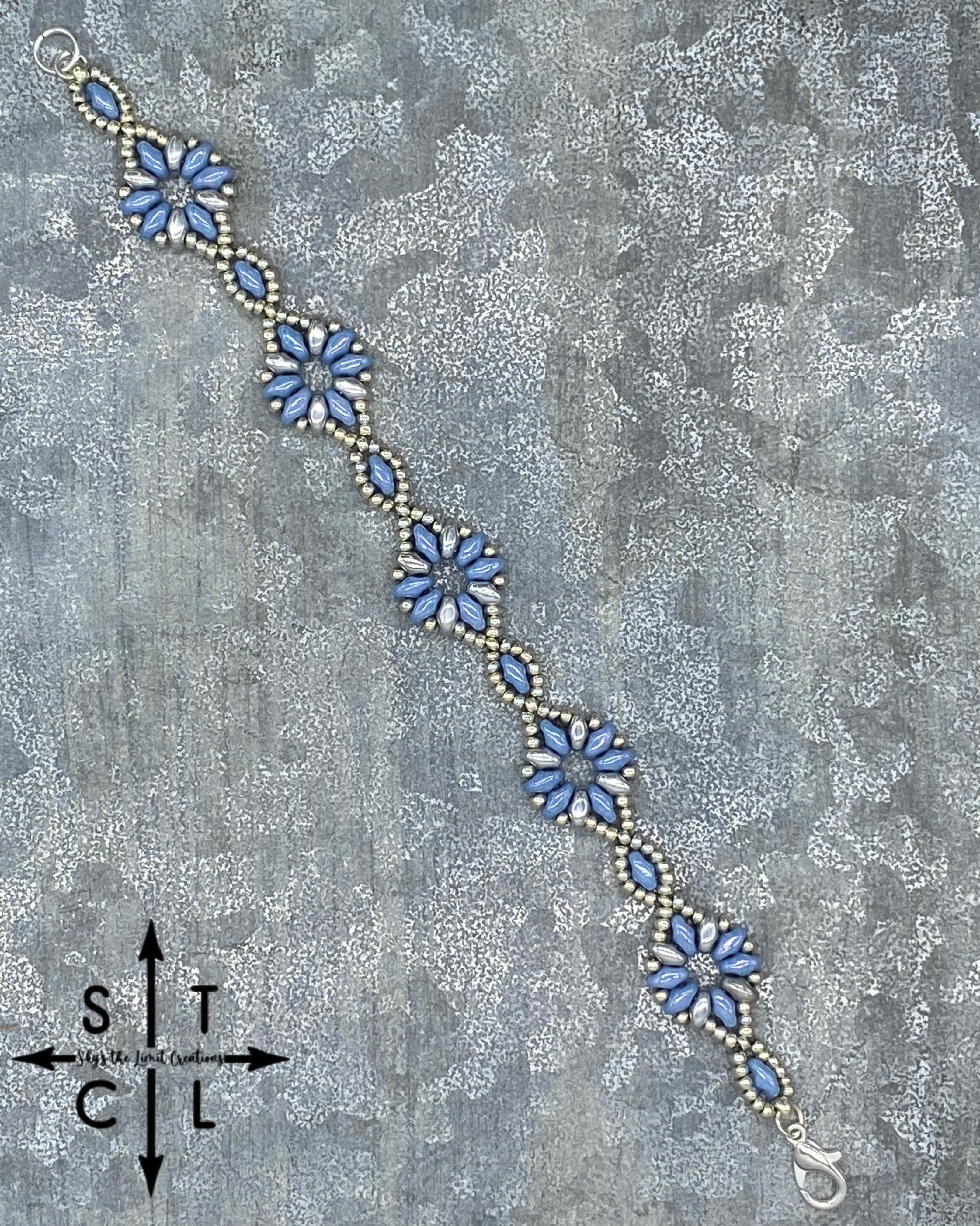 Light Blue Luster Silver Dallis Bracelet