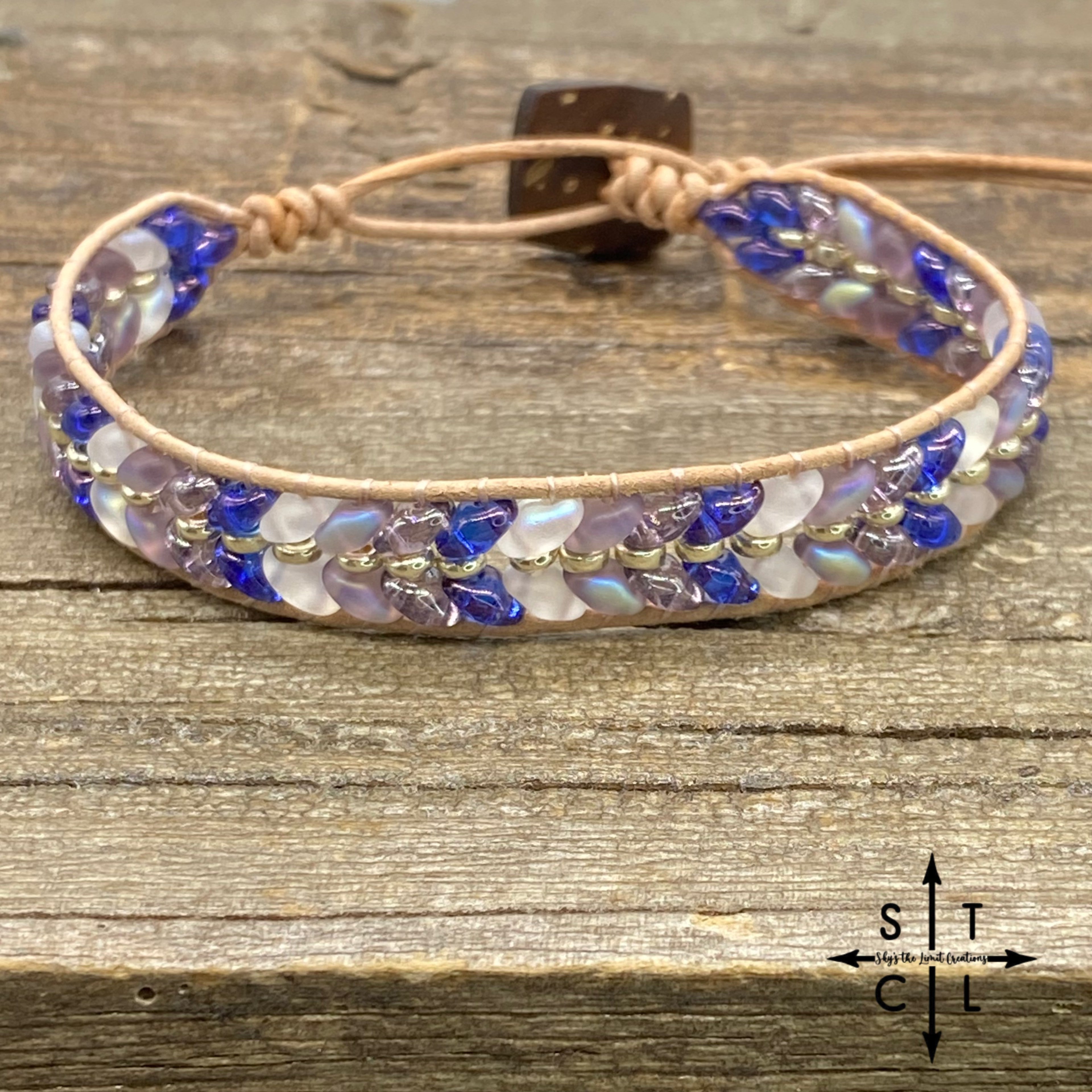 Christine Purple Clear Shimmer Lilac Bracelet