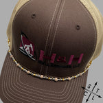 Load image into Gallery viewer, Beige Gold White Trucker Hat Chain
