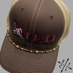 Load image into Gallery viewer, Orange Beige Gold Trucker Hat Chain
