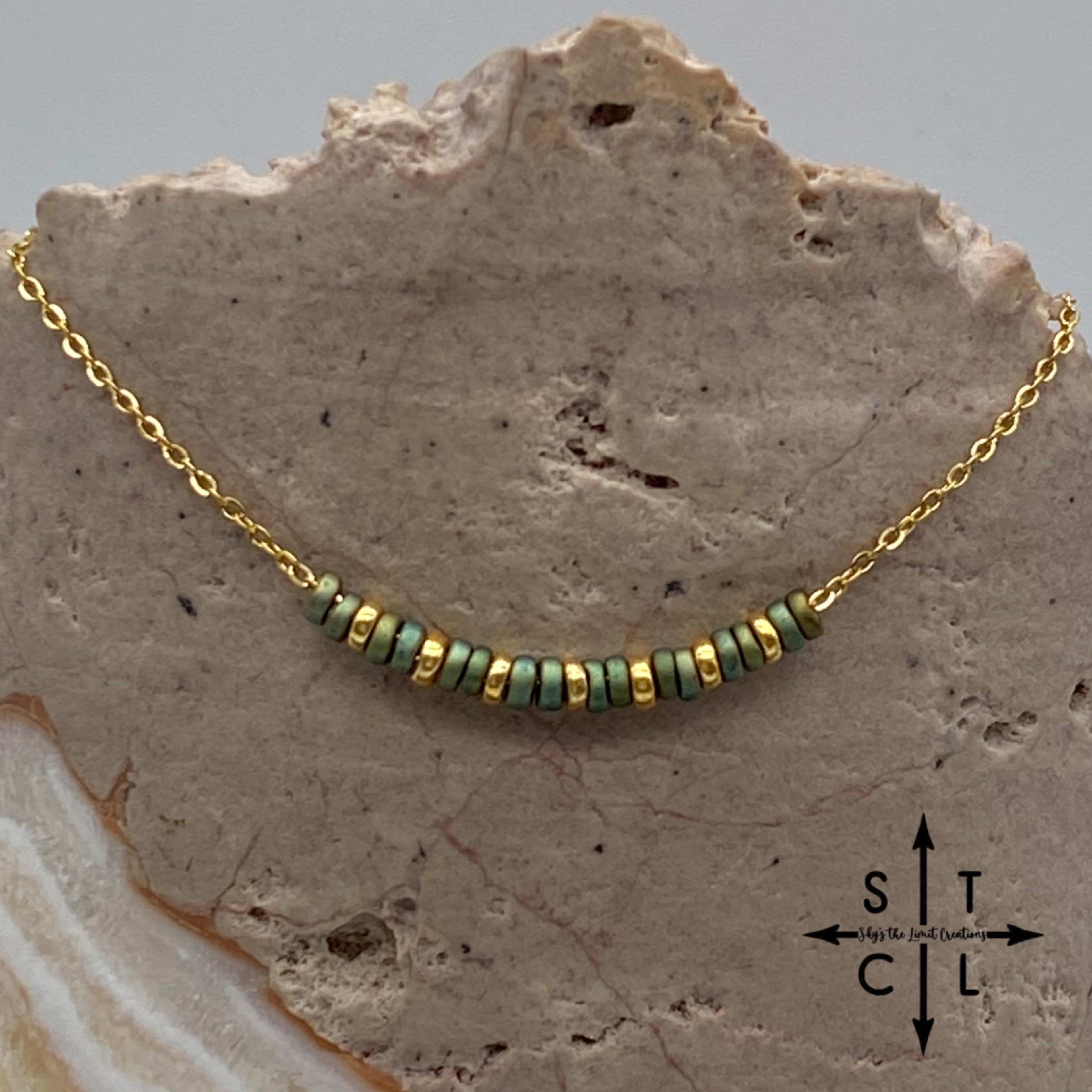 Bronzy Green No Charm Necklace