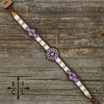 Load image into Gallery viewer, Purple White Gold Daisy
