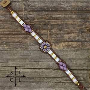 Purple White Gold Daisy