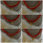 Load image into Gallery viewer, Red Gold Stretchy Anklet

