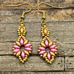 Pearl Pink Gold Dallis Earrings