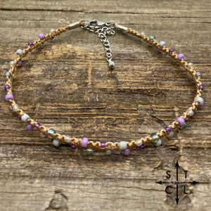 Ivy Anklet Mix Purple Grey