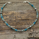 Load image into Gallery viewer, Light Turquoise Silver Trucker Hat Chain
