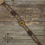 Load image into Gallery viewer, Picasso Mustard Amber Metallic Brown Daisy
