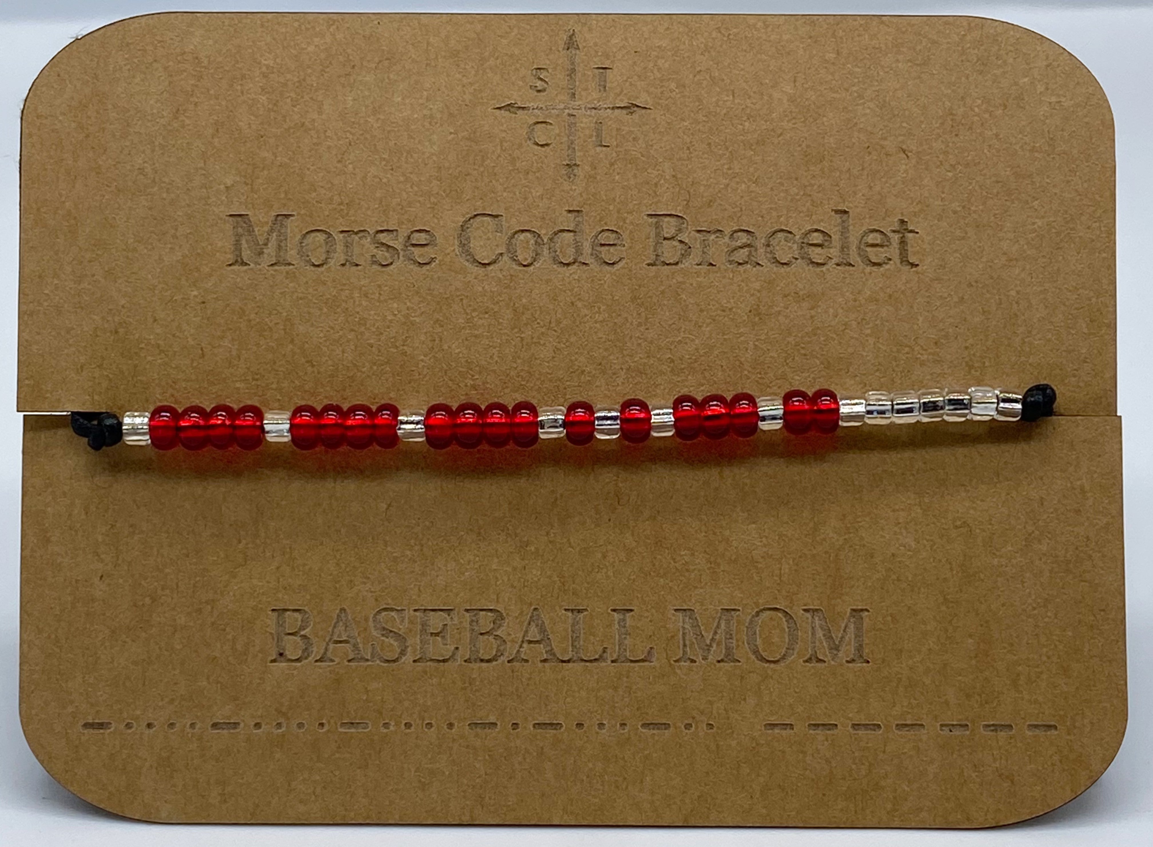 Morse Code Baseball Mom