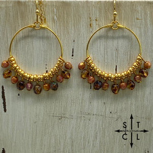 Rebecca Mini Earrings Tortoise Mauve