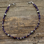 Load image into Gallery viewer, Purple Silver Gunmetal Silver Trucker Hat Chain
