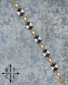 Maroon White Gold Dallis Bracelet