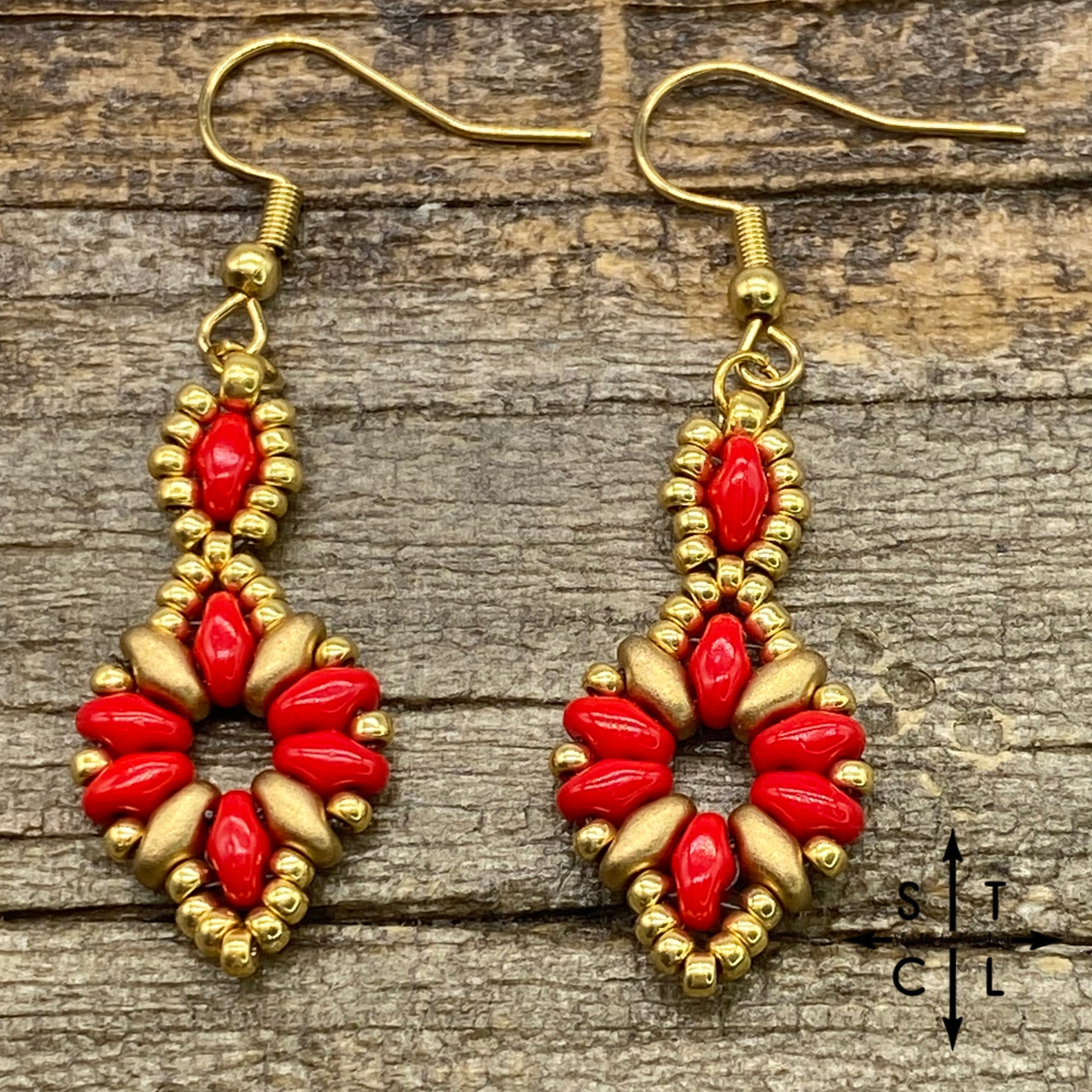 Red Gold Dallis Earrings