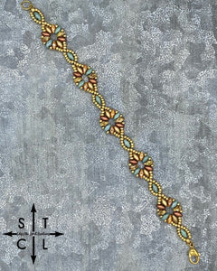Apricot Picasso Bone Copper Gold Dallis Bracelet
