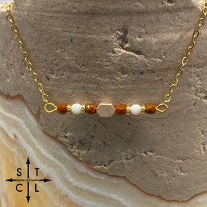 Burnt Orange White Gold Barbara