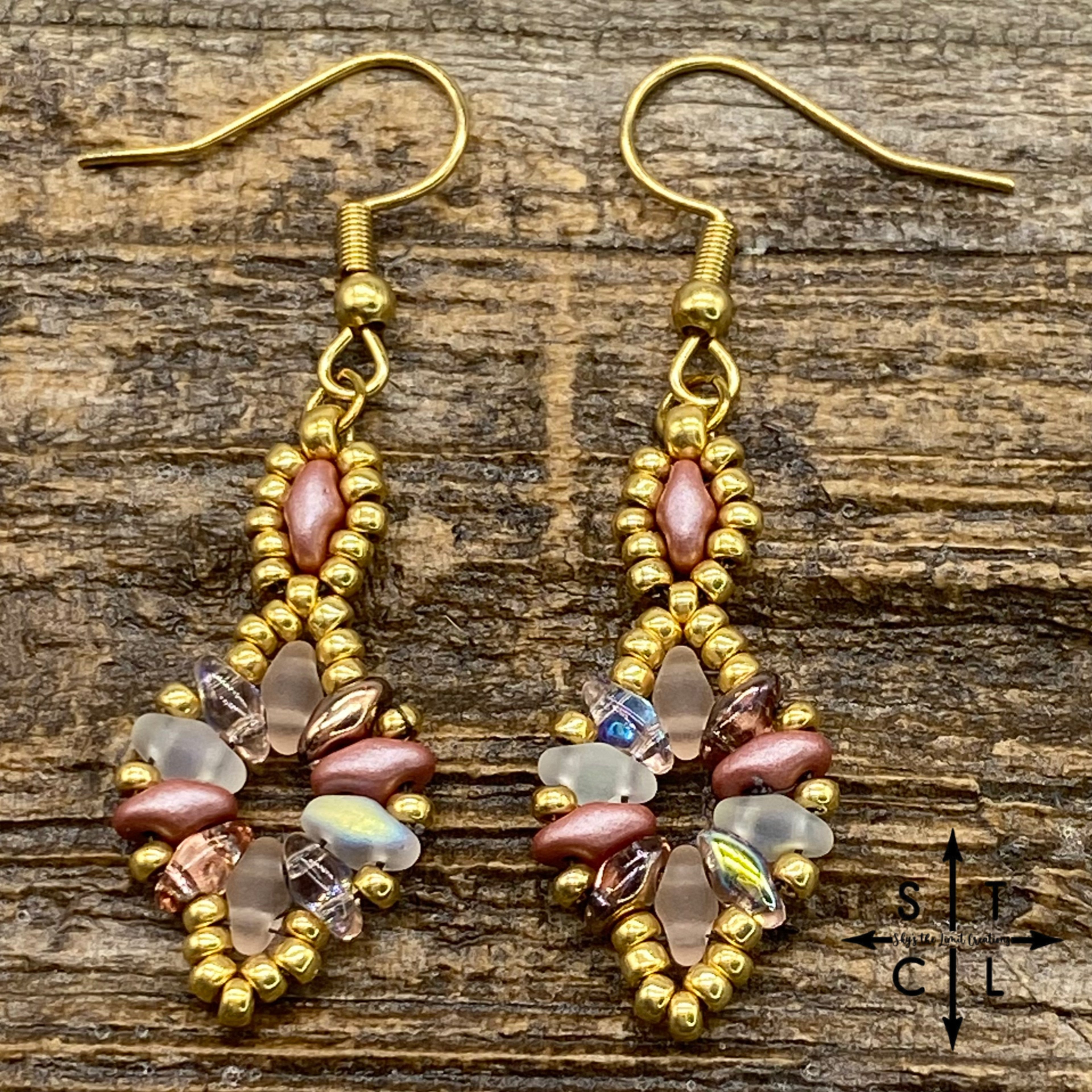 Pink Clear Pink Matte Clear Dallis Earrings