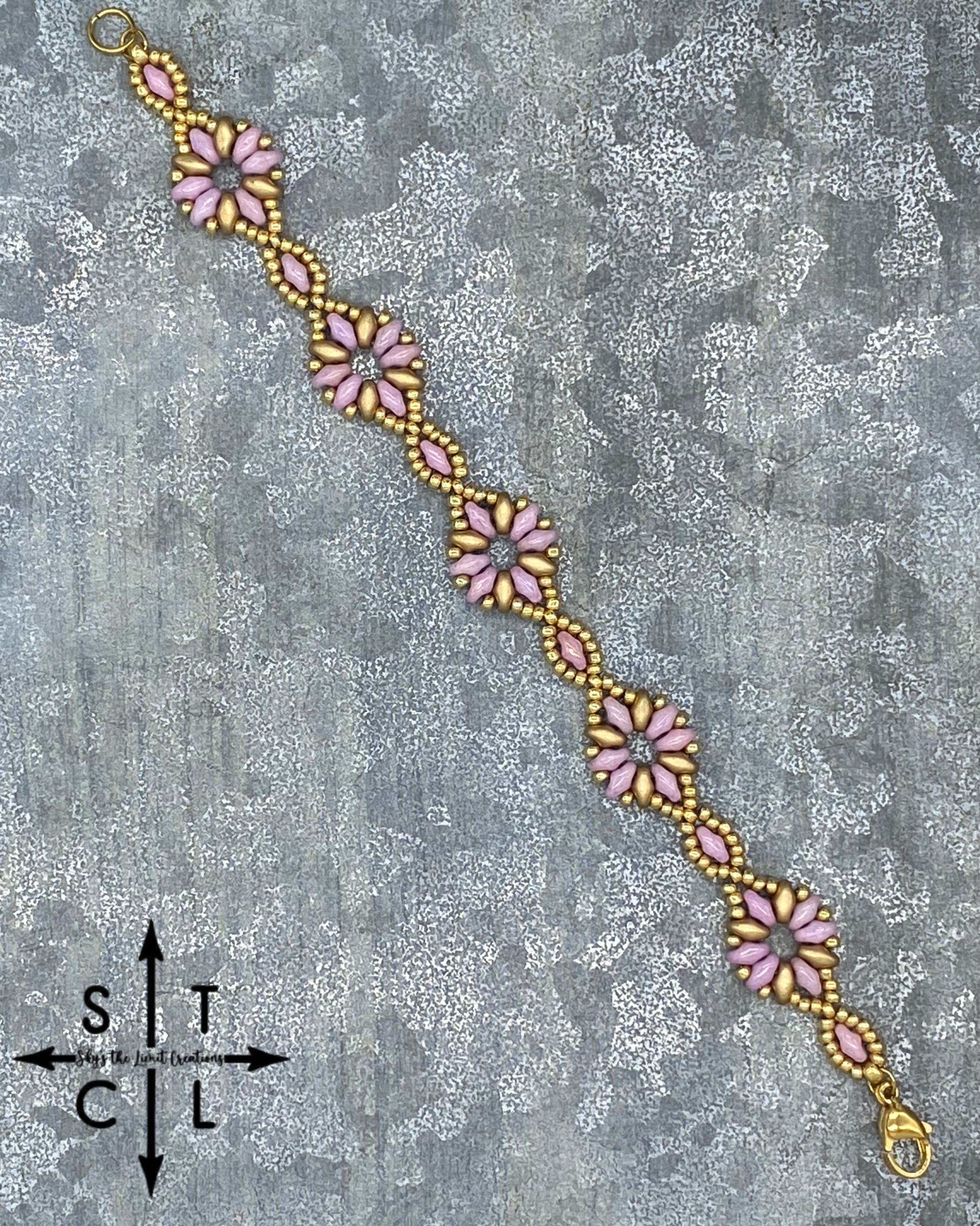 Lilac Matte Gold Dallis Bracelet