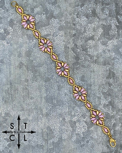 Lilac Matte Gold Dallis Bracelet