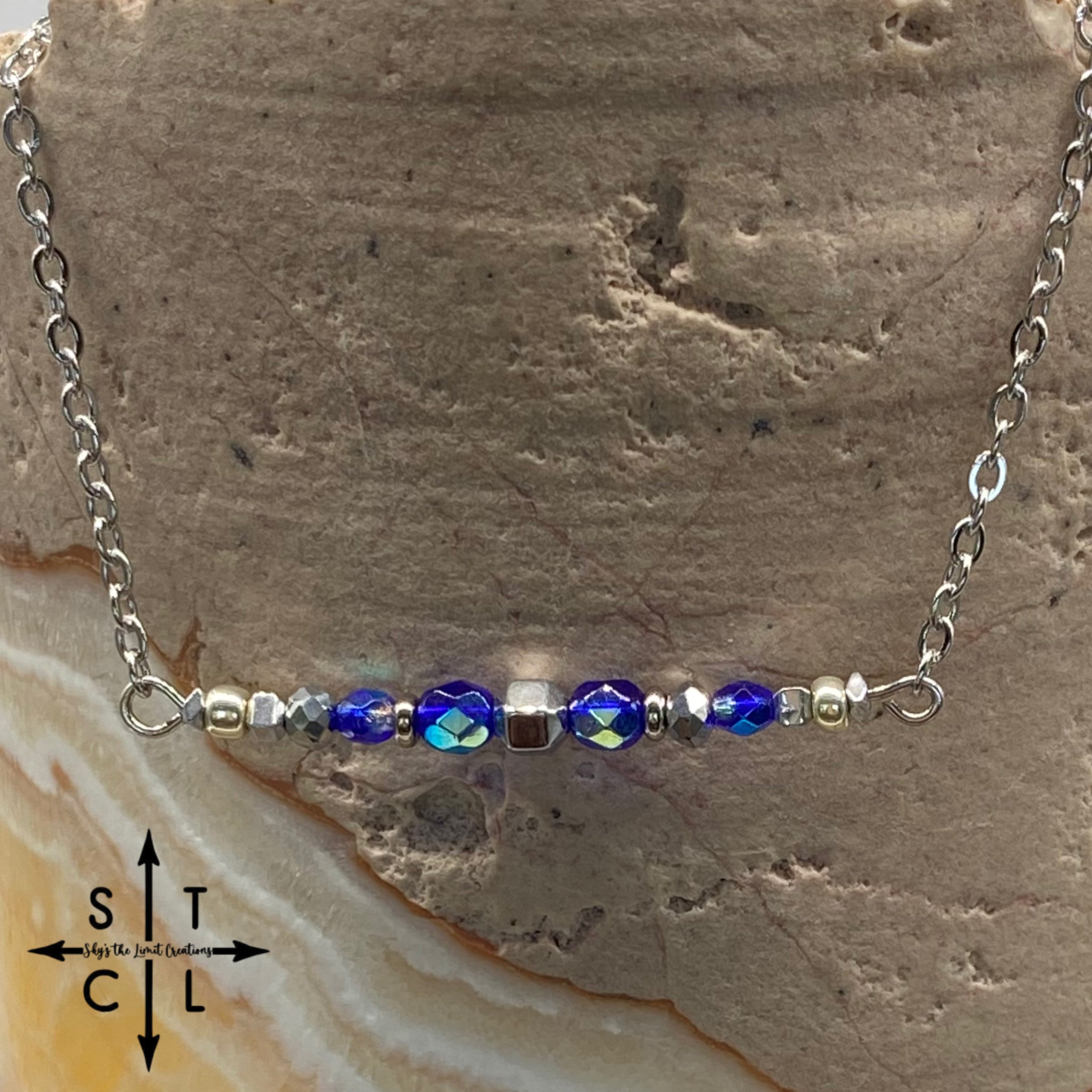 Blue Silver Barbara Necklace