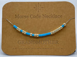 Load image into Gallery viewer, Morse Code Necklace Grandmother Silver
