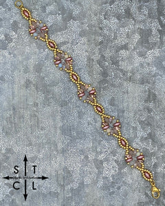 Pink Clear Pink Matte Clear Gold Dallis Bracelet