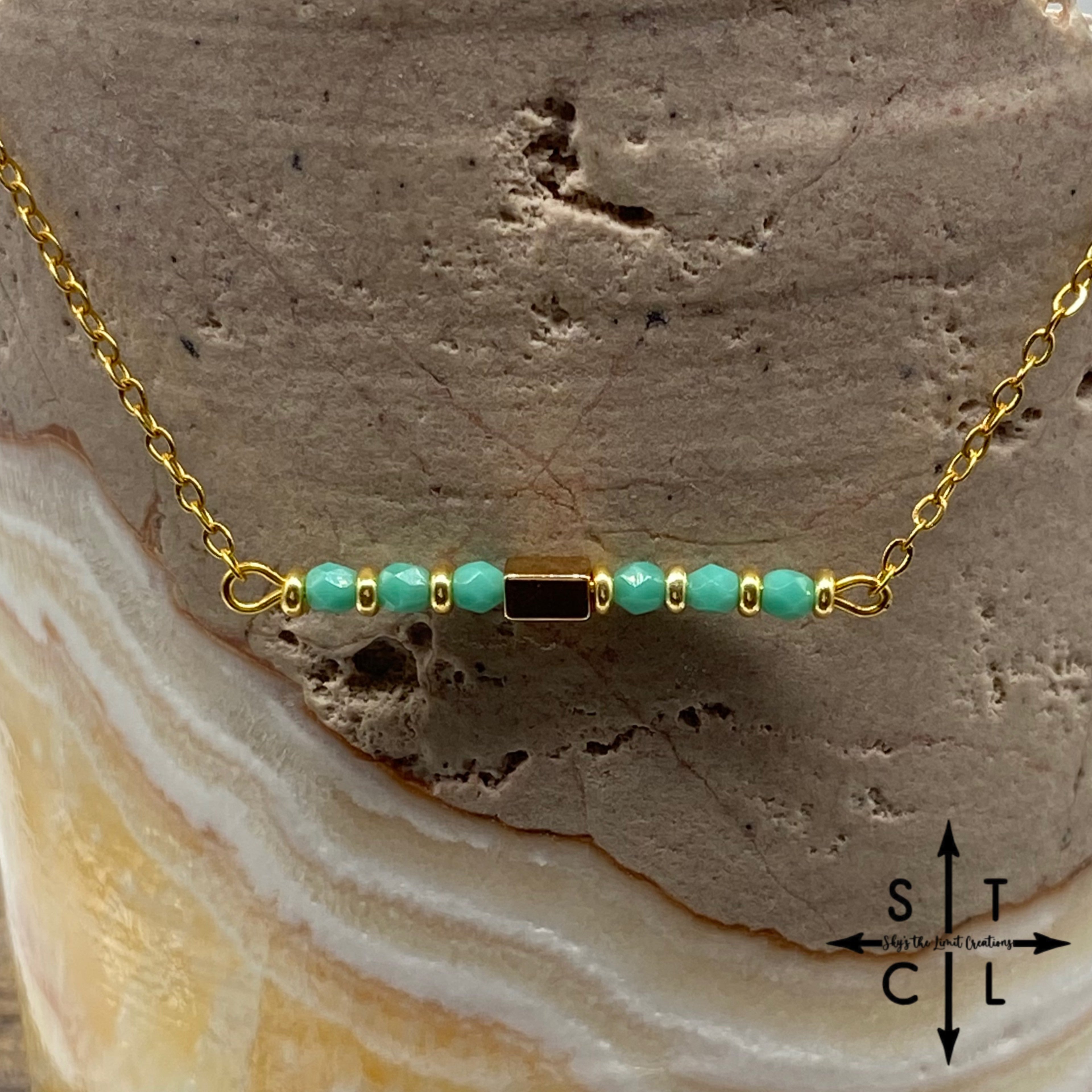 Light Turquoise Gold Barbara