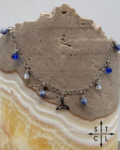 Mermaid Tail Mix Blue Clear Katy Anklet
