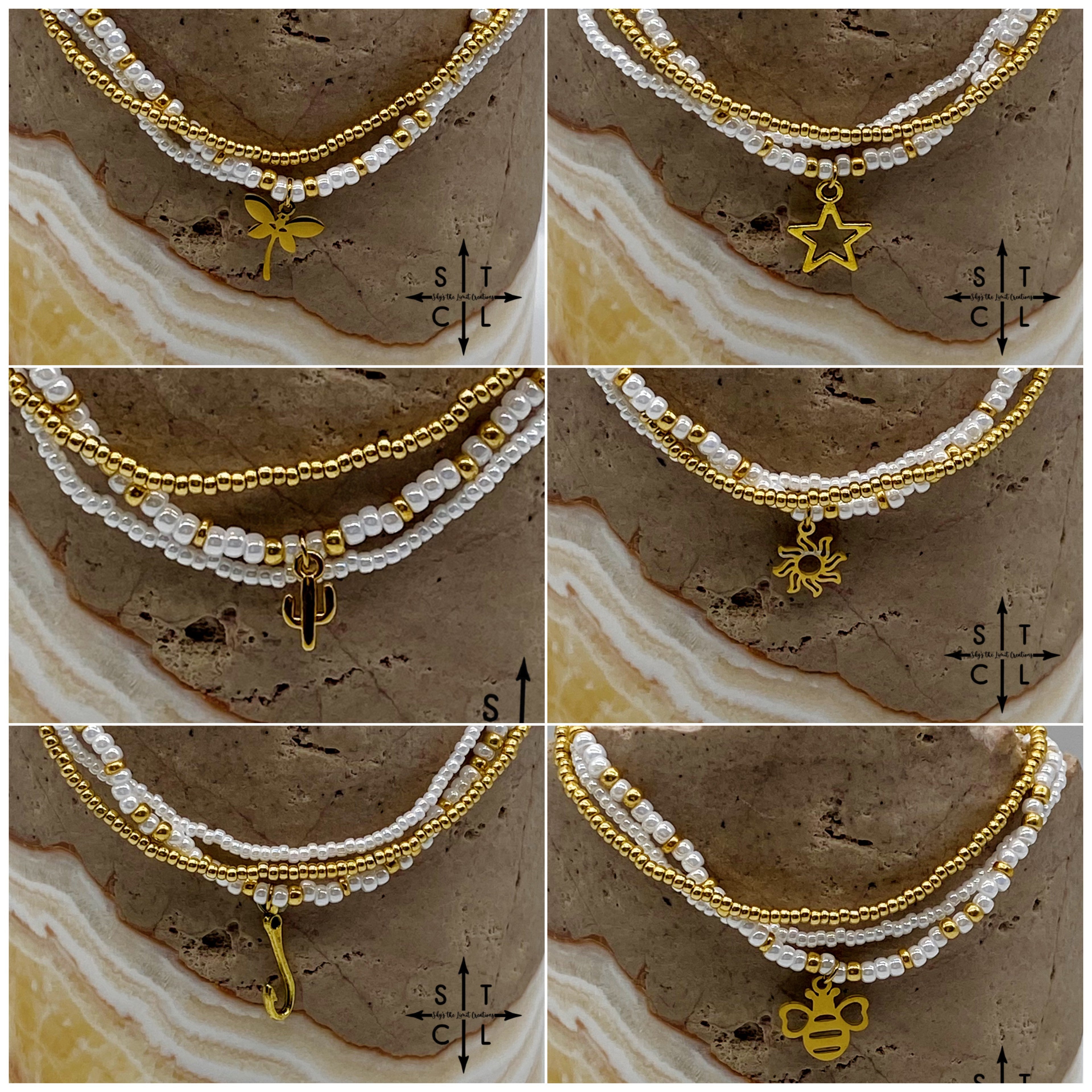 Pearl White Gold Stretchy Anklet