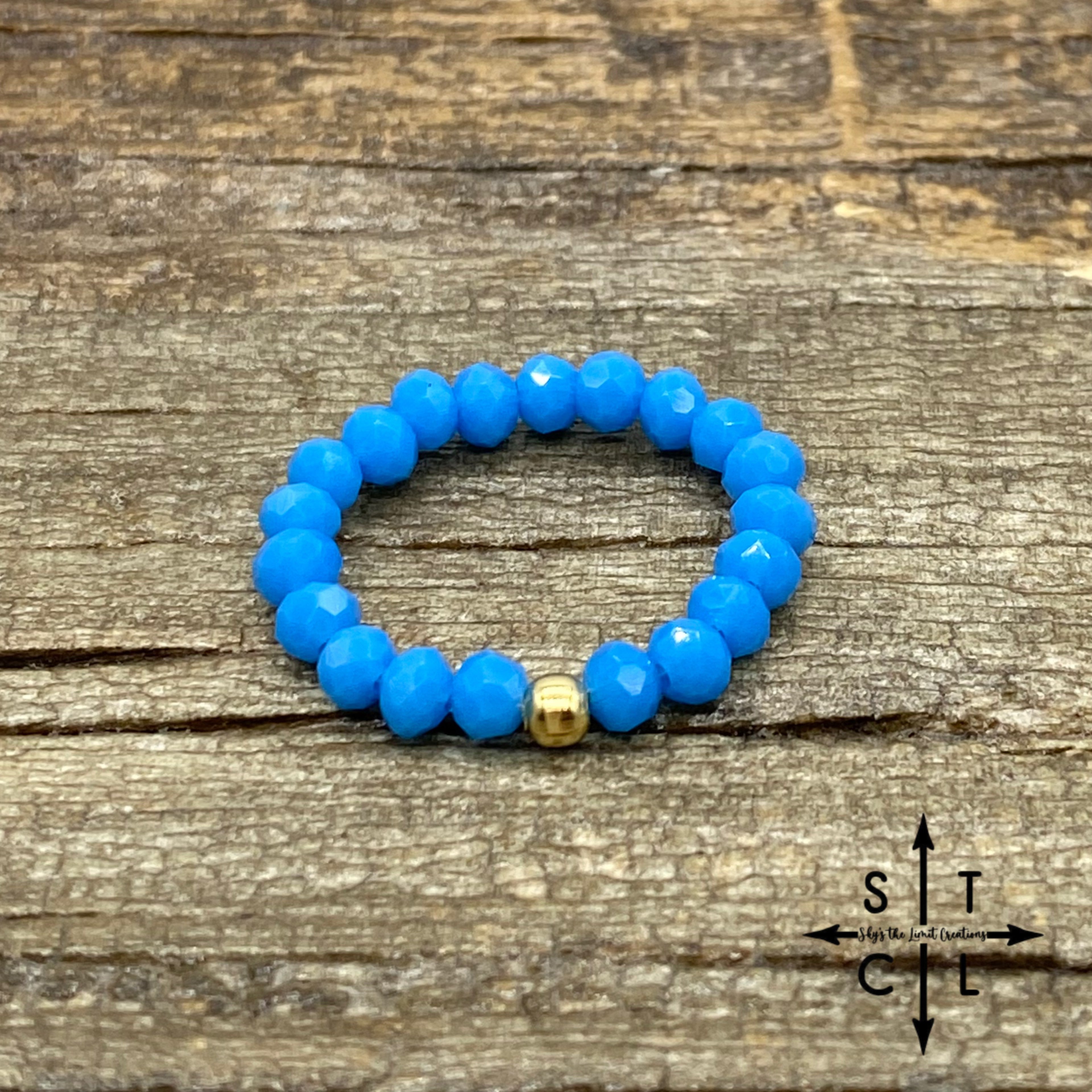 Blue Crystal Stretch Ring