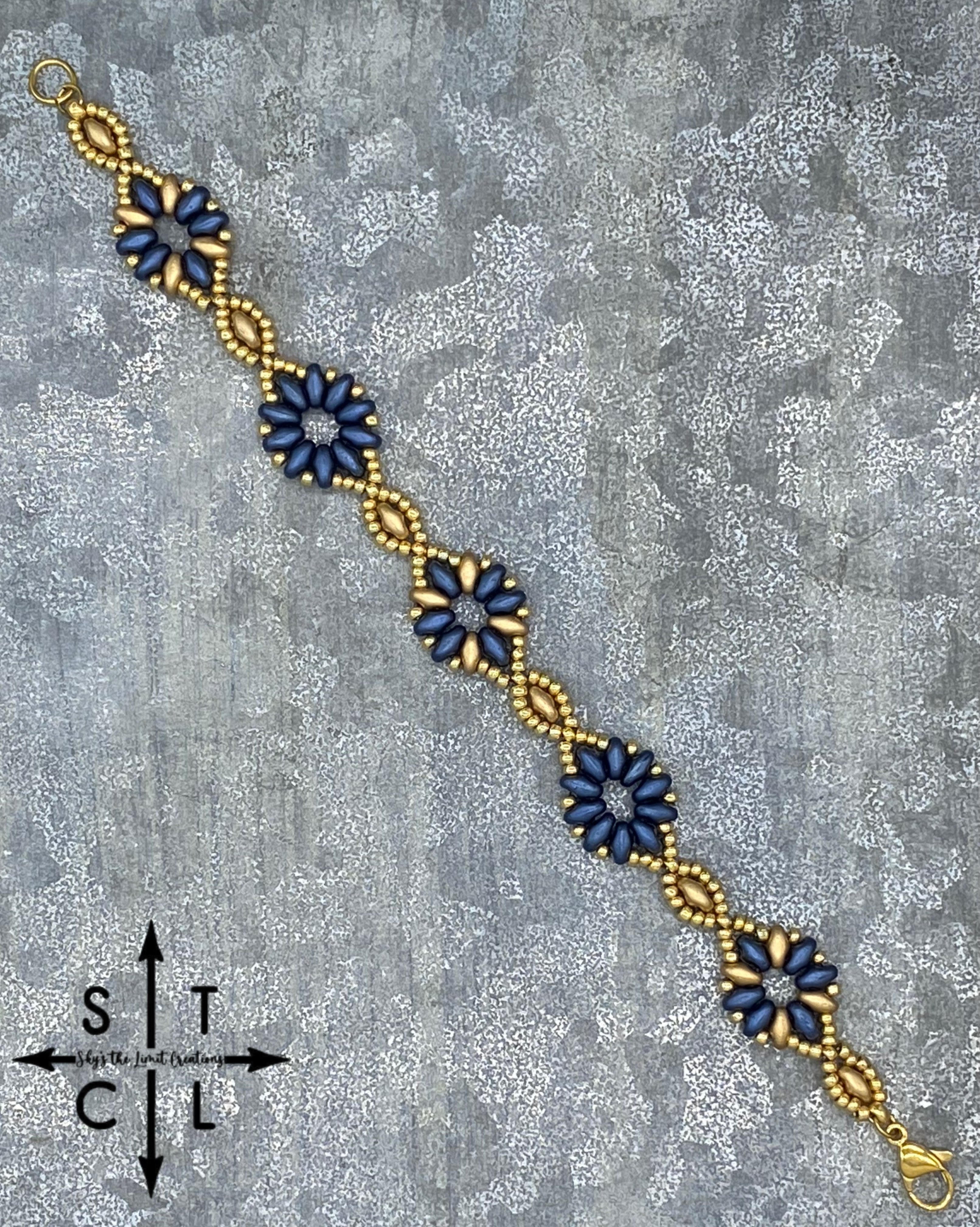 Purple Matte Gold Dallis Bracelet