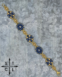 Purple Matte Gold Dallis Bracelet