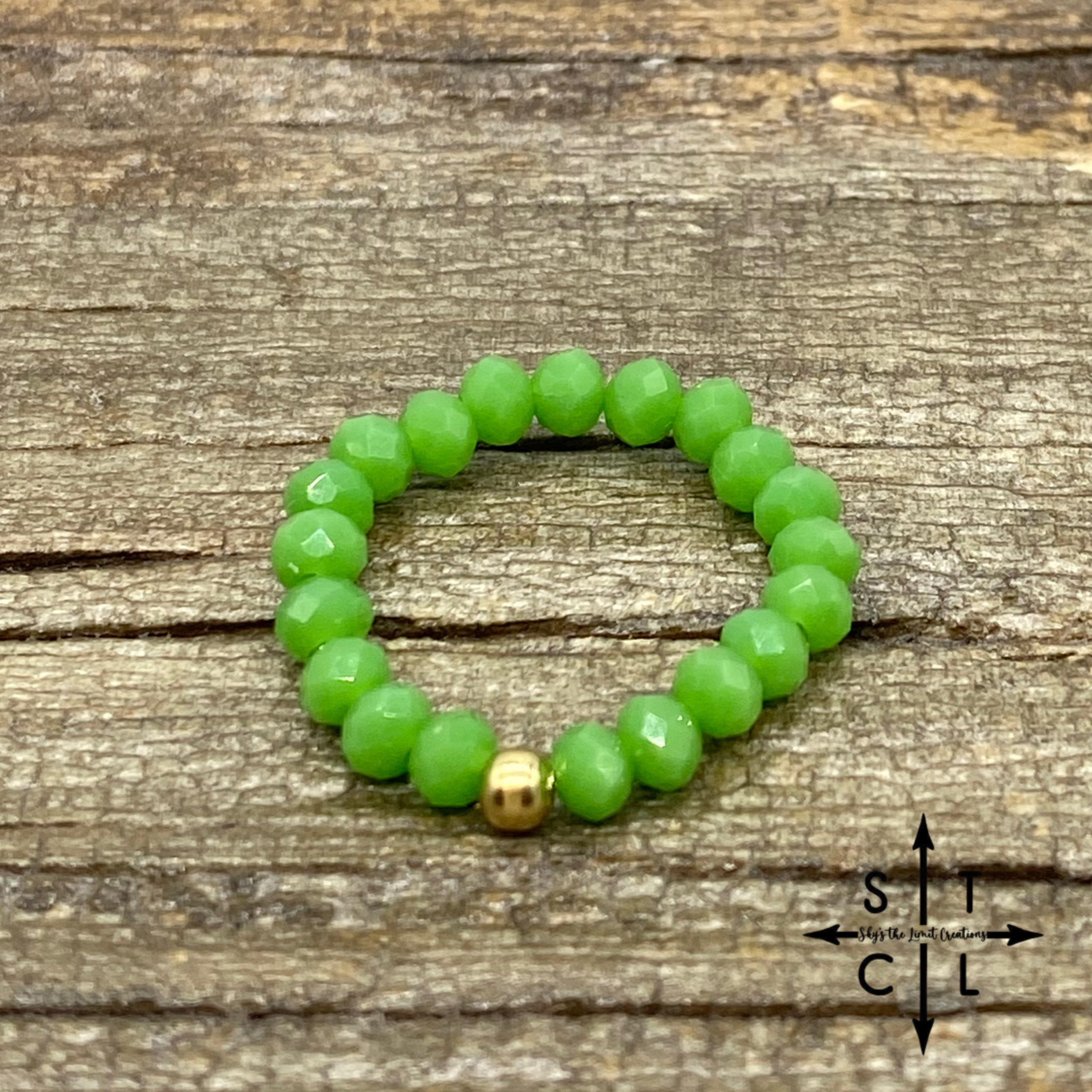 Green Crystal Stretch Ring