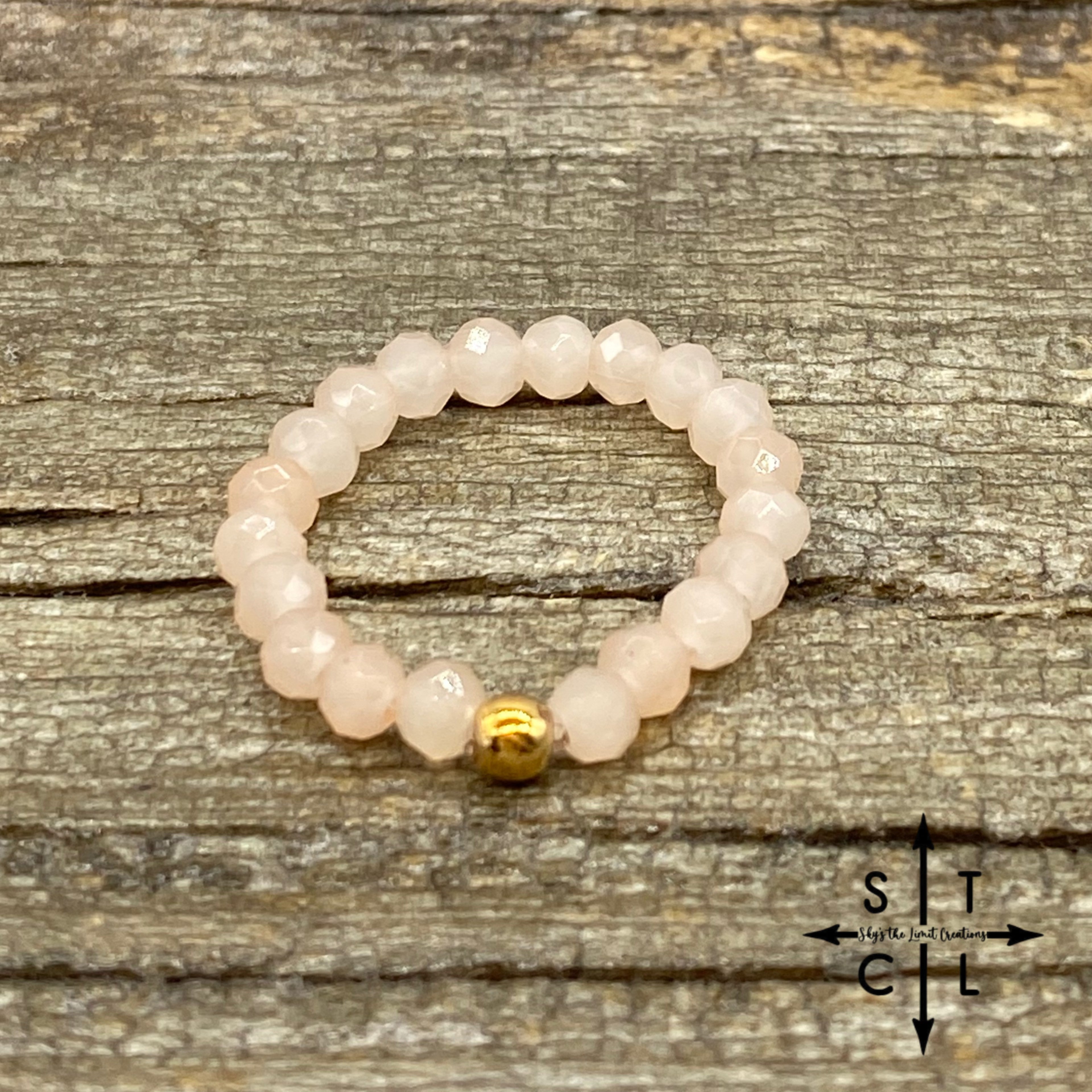 Himalayan Salt Pink Crystal Stretch Ring