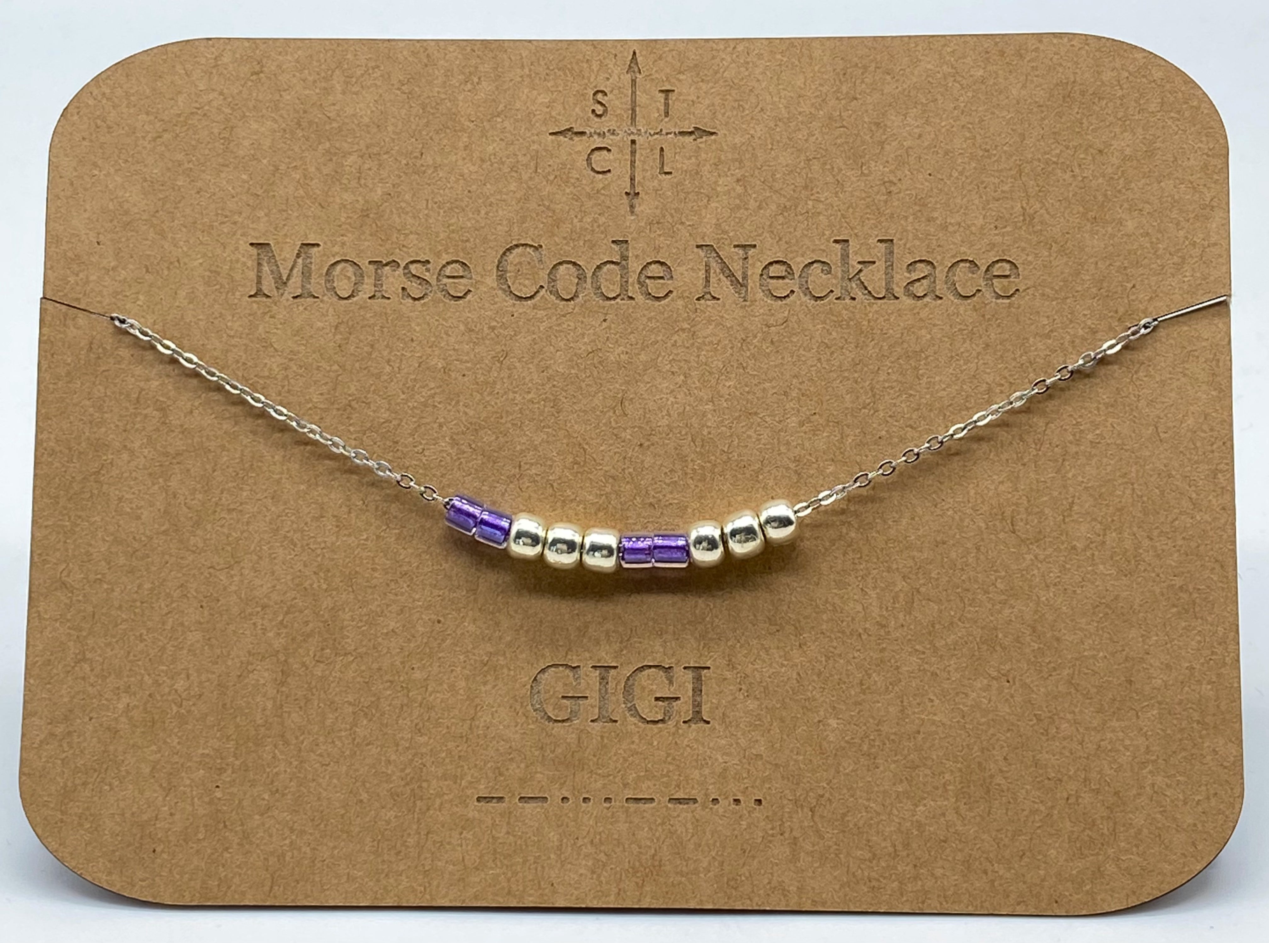 Morse Code Necklace GIGI Silver