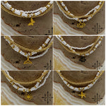 Load image into Gallery viewer, Pearl White Gold Stretchy Anklet
