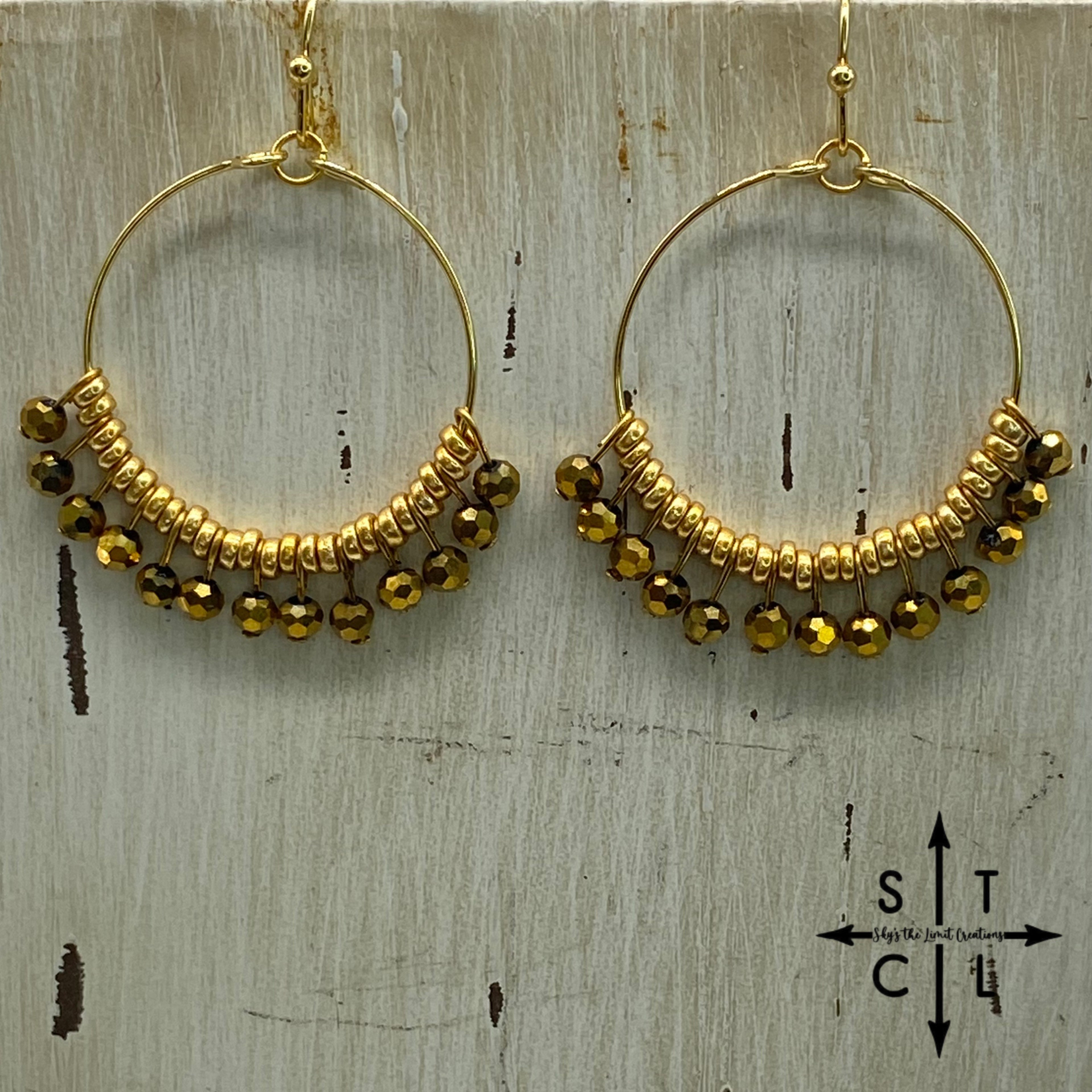 Gold On Gold Rebecca Earrings