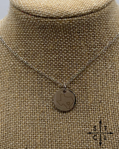 Round Laser Engrave Texas With Heart