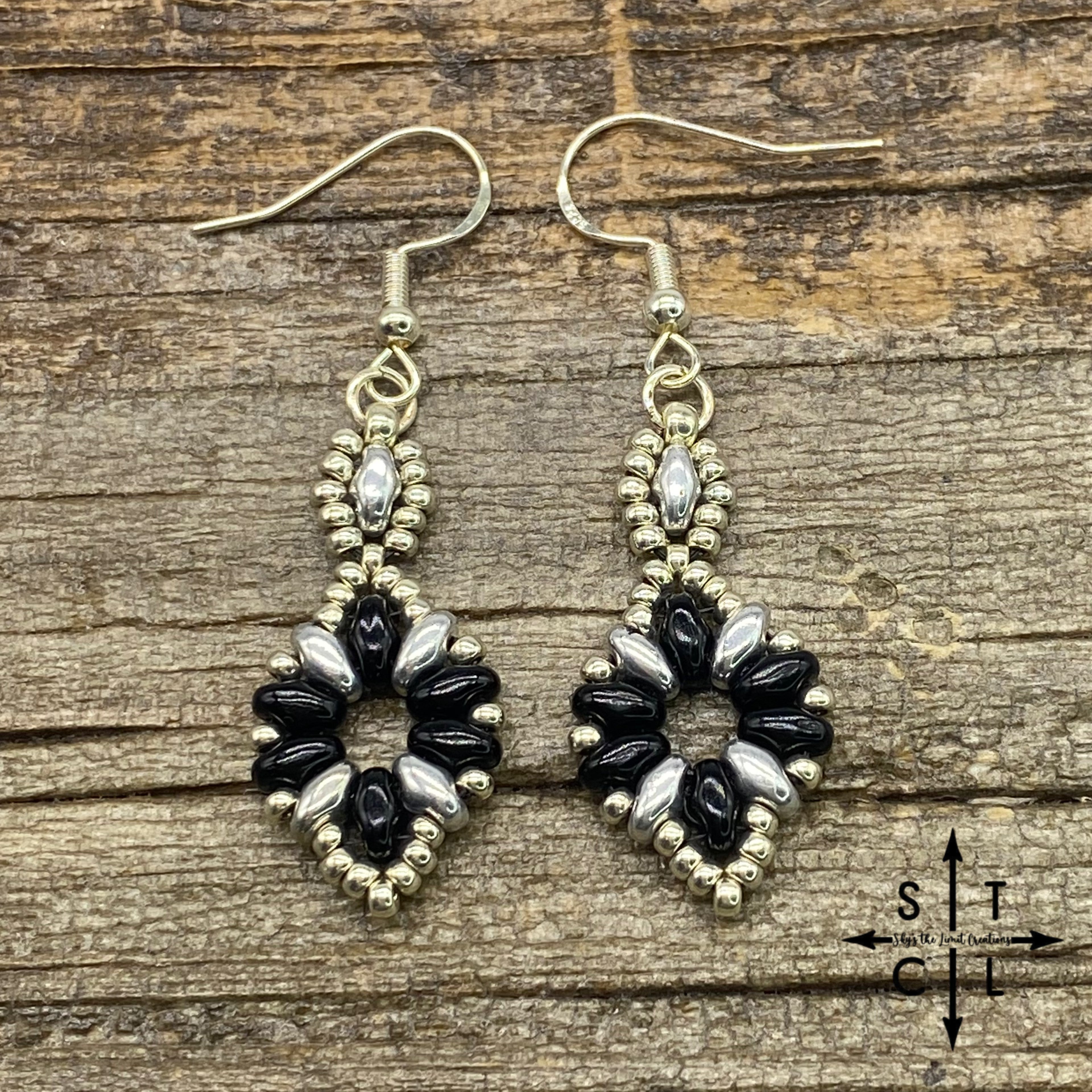 Black Silver Dallis Earrings