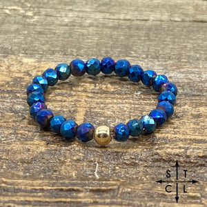 Blue Crystal Stretch Ring