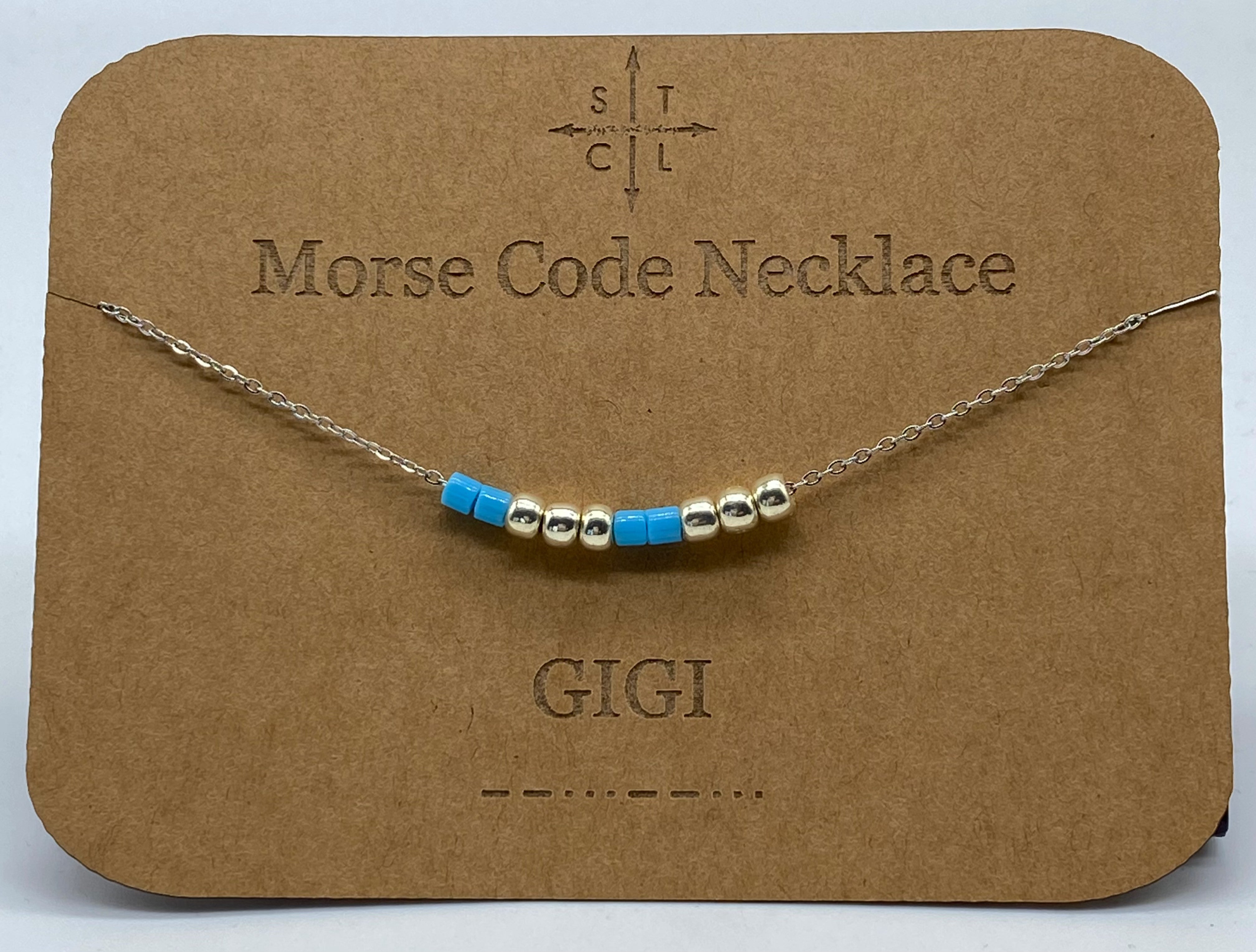 Morse Code Necklace GIGI Silver