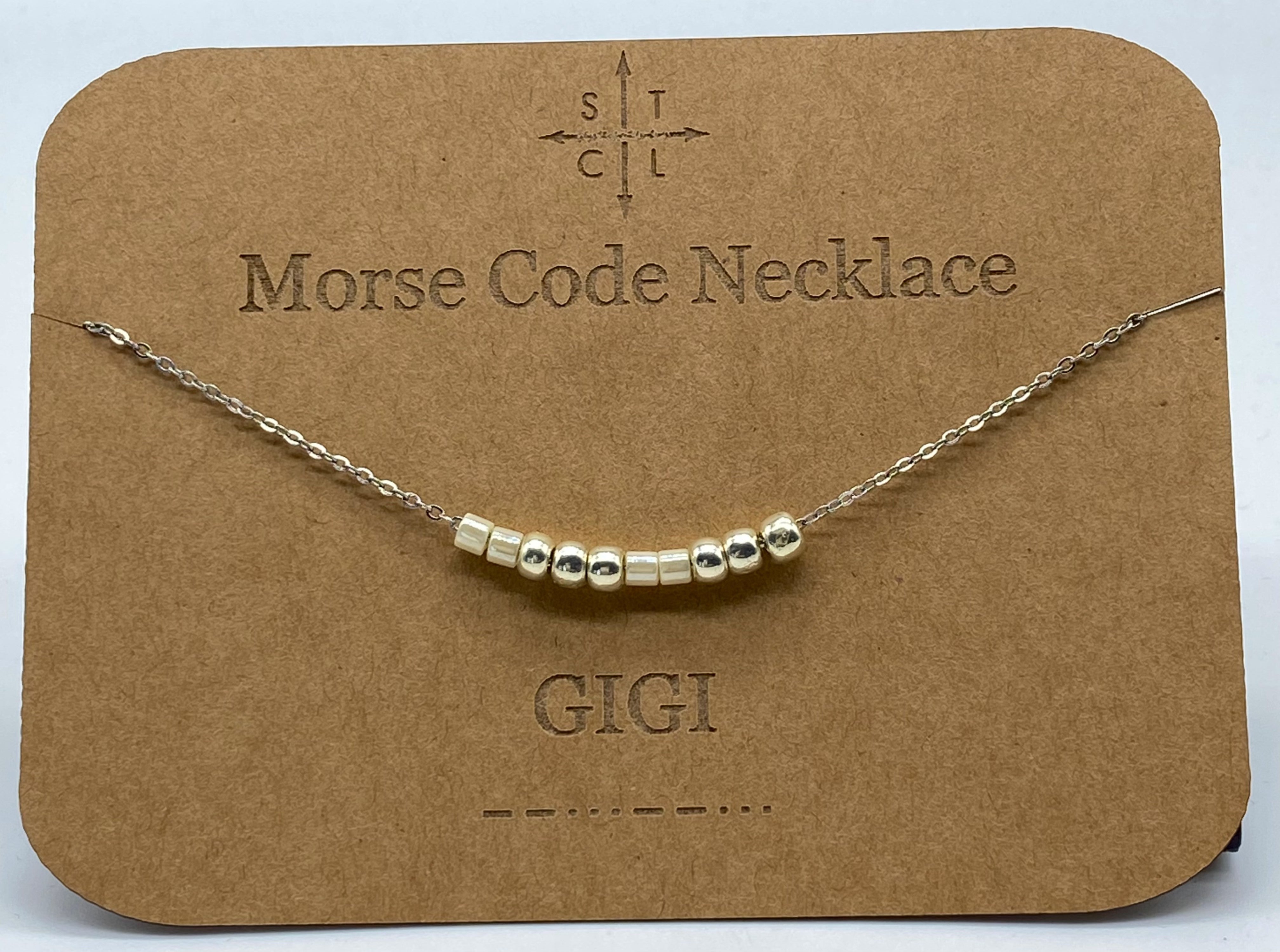 Morse Code Necklace GIGI Silver