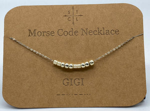 Morse Code Necklace GIGI Silver