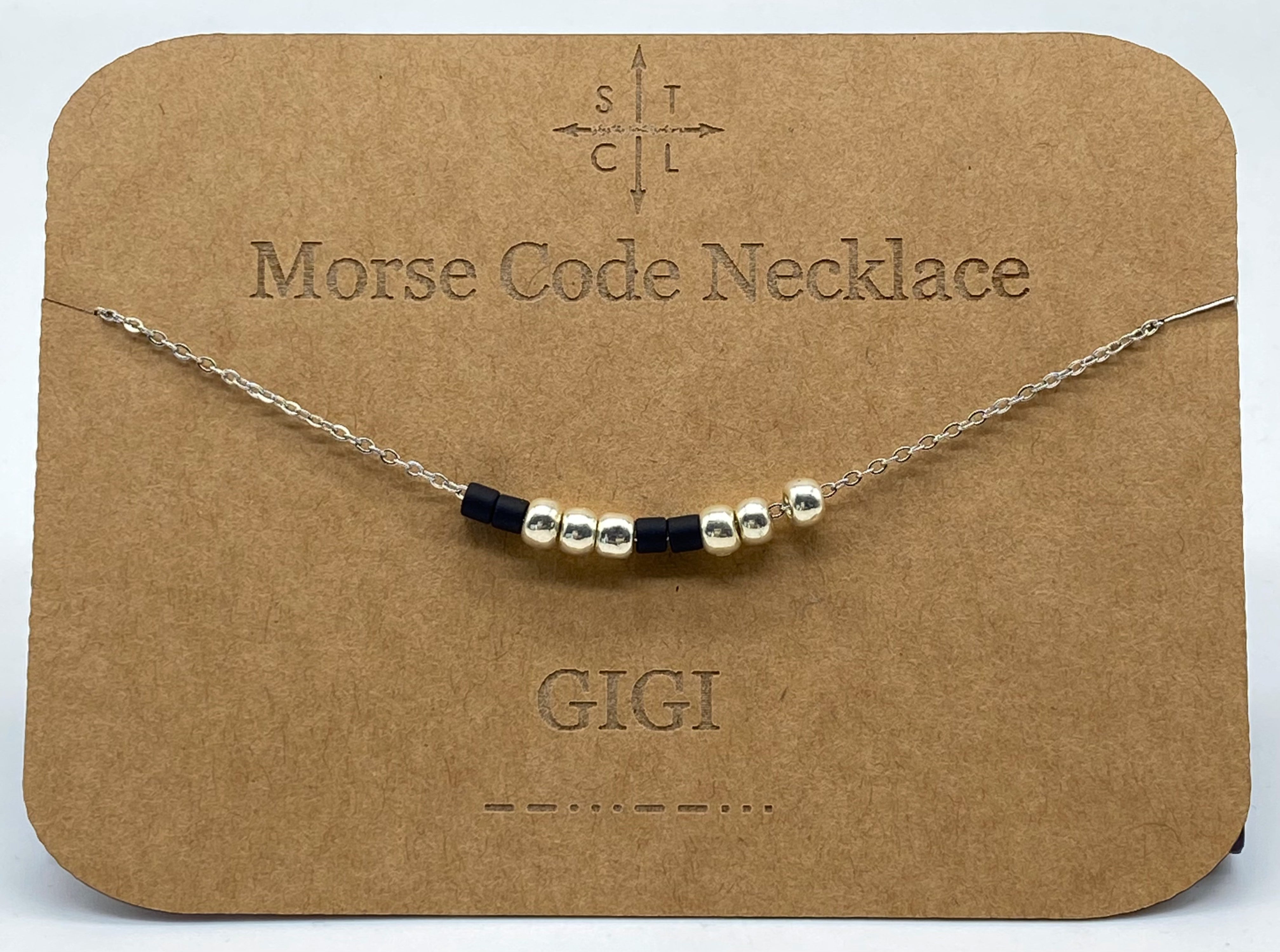 Morse Code Necklace GIGI Silver