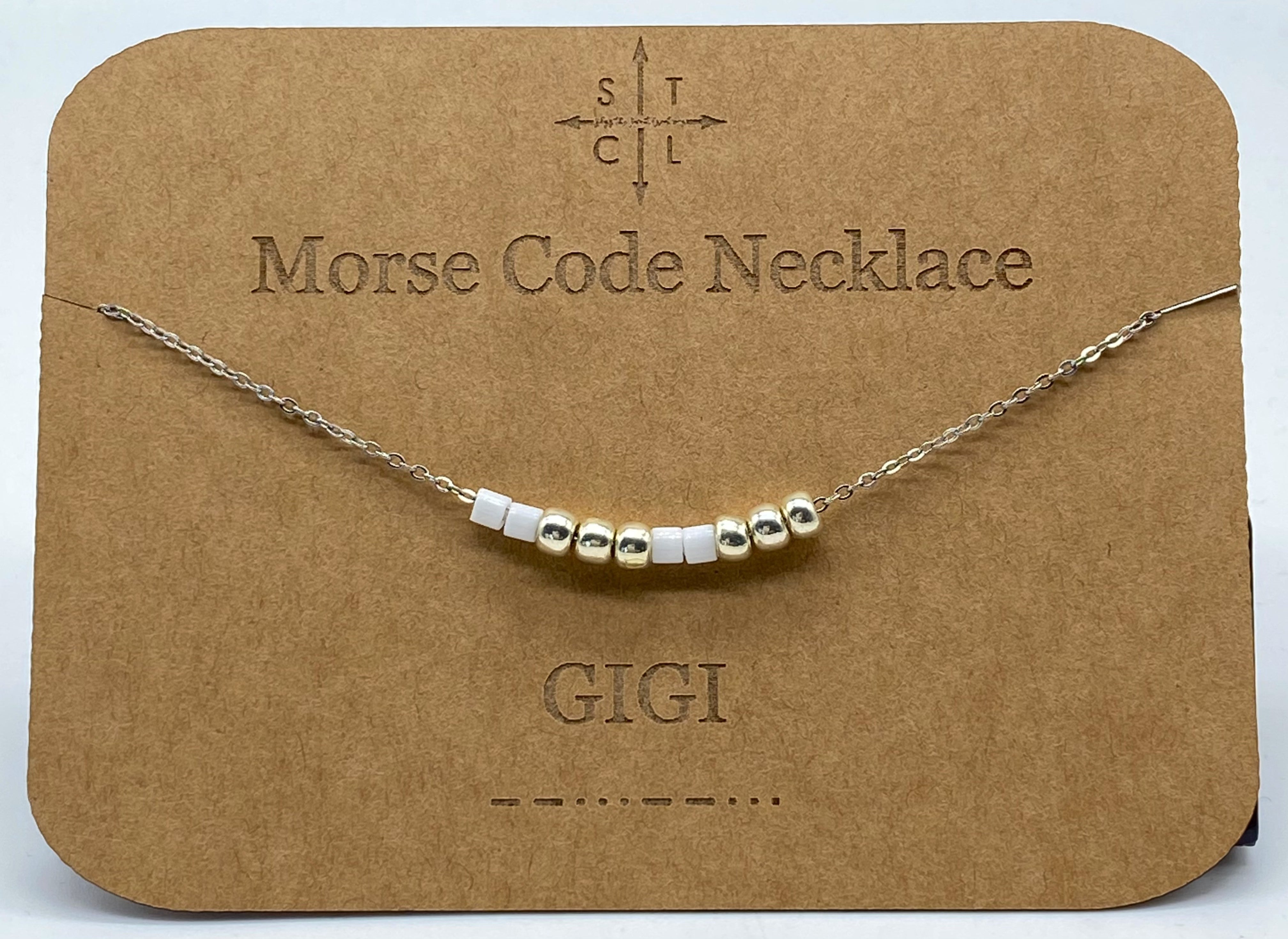 Morse Code Necklace GIGI Silver