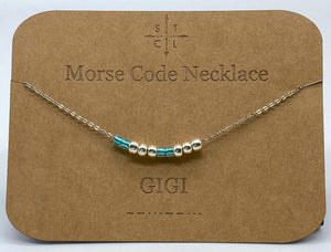 Morse Code Necklace GIGI Silver