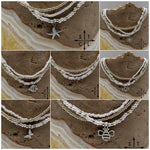 Load image into Gallery viewer, Pearl White Silver Stretchy Anklet
