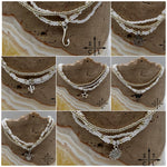 Load image into Gallery viewer, Pearl White Silver Stretchy Anklet

