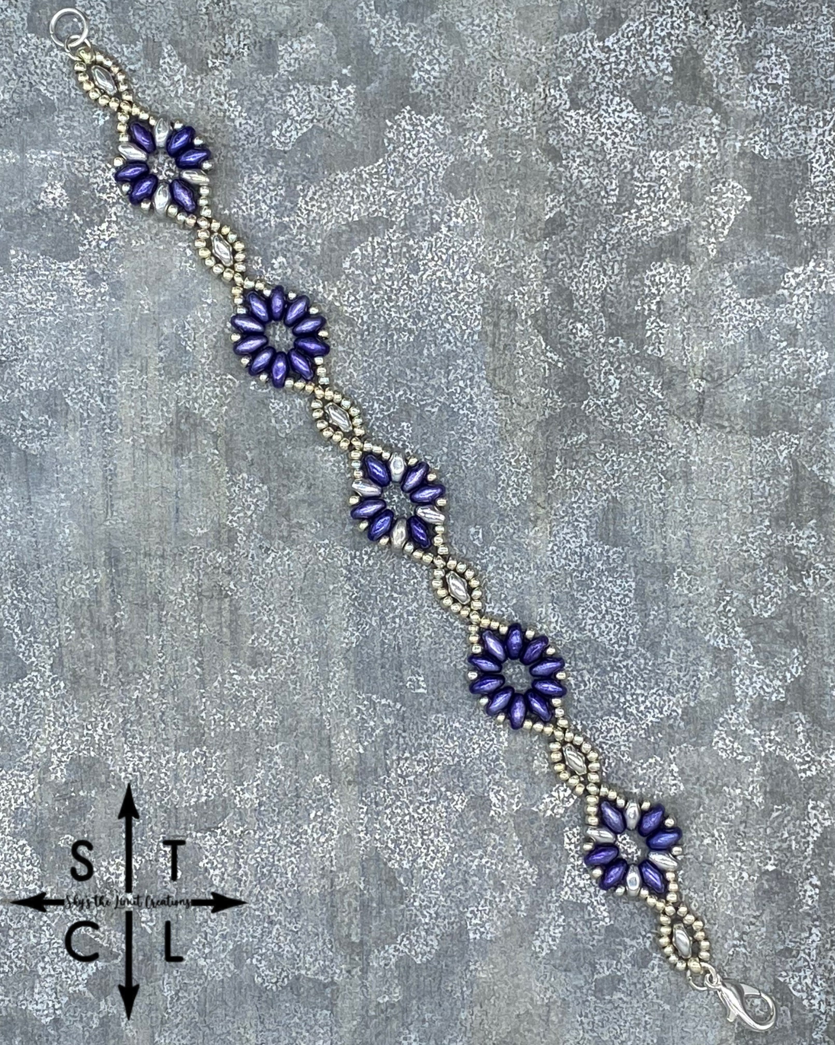 Purple Silver Dallis Bracelet