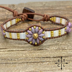 Load image into Gallery viewer, Purple White Gold Daisy
