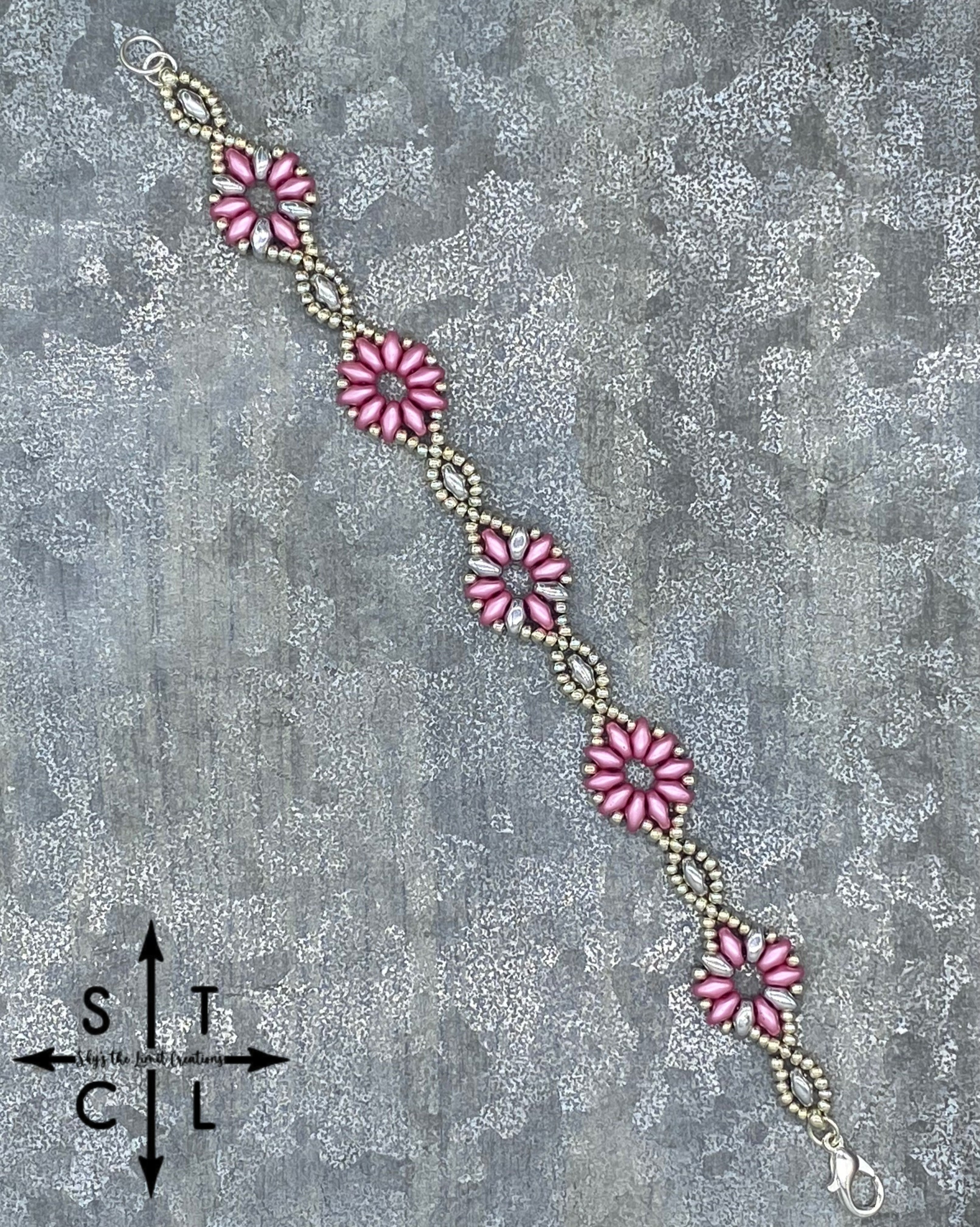 Pearl Pink Silver Dallis Bracelet